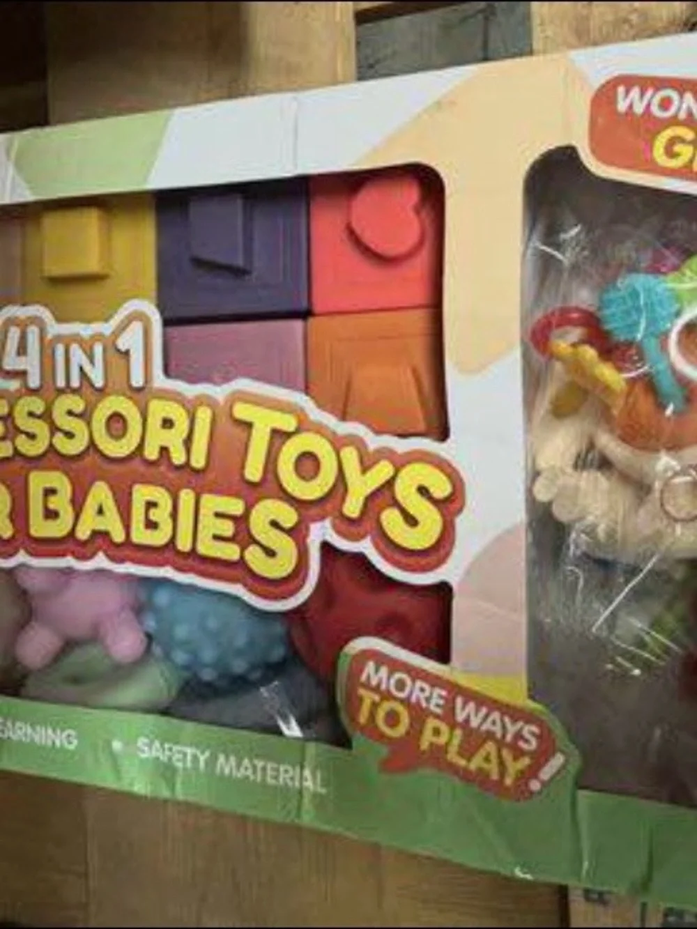 Montessori 4-in-1 Baby Activity Toy Set - Multicolor